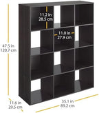 Whitmor 12 Cube Bookcase, 4 Tier Stackable MDF Bookself, Open Storage Display - Image 3