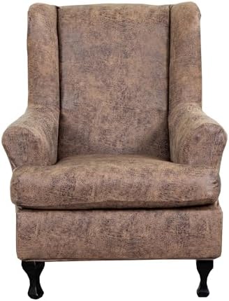 CRFATOP Wingback Chair Covers Stretch Armchair Slipcovers by CRFATOP