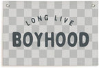 Lacama Long Live Boyhood Boys Room Decor, Boy Nursery Decor, Canvas Banner Wall by Lacama
