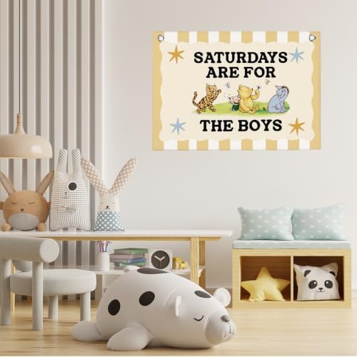Boy Room Playroom Wall Decor Hanging Banner Boy Nursery Decor 30"x20" - Image 6