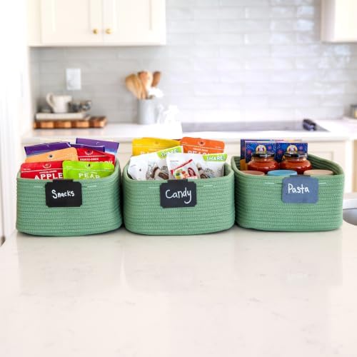 Woven Rope Baskets for Organizing, 3 Pack, 15.5 x 11 x 5.5" Storage Bins - Image 4