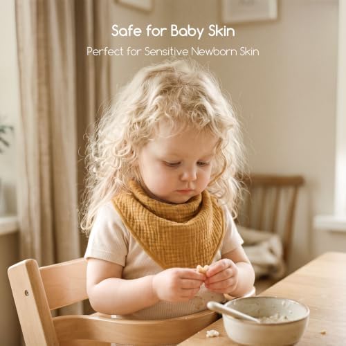 10 Pack Muslin Baby Bandana Bibs - Image 3