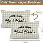 Cool Kids Read Books 12x20 Pillow Cover, Kids Reading Room Decor - Image 3