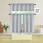 Grey Valances for Windows, Light Filtering Faux Linen Textured Small Short - Image 6