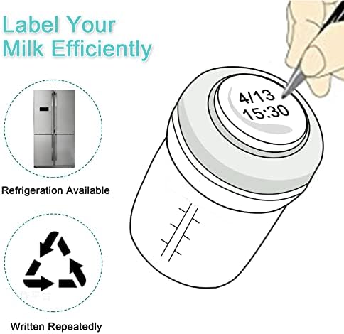 COMI Wide Neck Glass Breastmilk Collection n Storage Bottle, 4 Packs, 6oz - Image 6