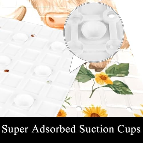 Shower Mat Bathtub Mat, 26.8x15.1 inch, Non-Slip Bath Mat - Image 3