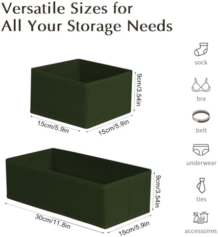 DIMJ Drawer Organizers Clothes, Fabric Closet Organizers and Storage, Shallow - Image 2