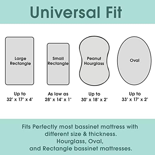 Stretch Fitted Bassinet Sheet Set BROLEX 2 Pack Cradle Sheets - Image 6