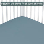 GUNTAIL Baby Crib Sheets for Boys Girls, 2 Pack Fitted Crib Sheet for Standard - Image 5