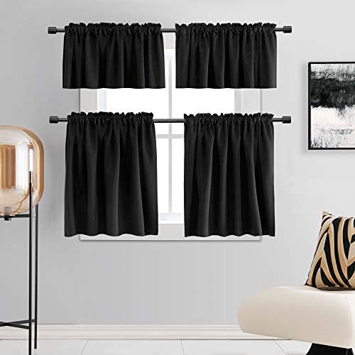 DONREN 18 Inches Long Blackout Curtain Valances - Image 5