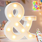 Pooqla LED Light Up Letters, Warm White and Colorful Lighted Marquee Letters by Pooqla