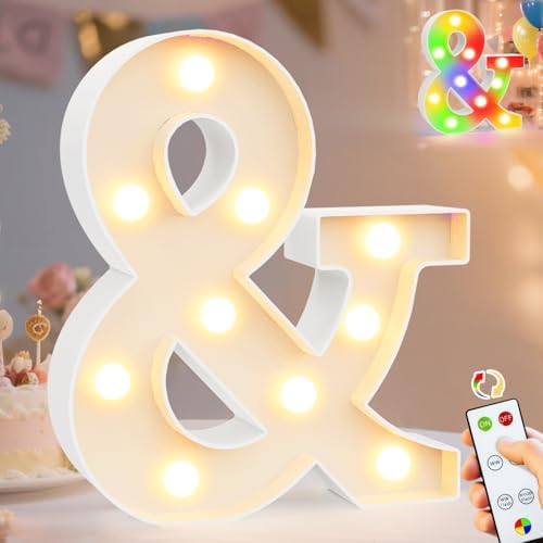 Pooqla LED Light Up Letters, Warm White and Colorful Lighted Marquee Letters by Pooqla