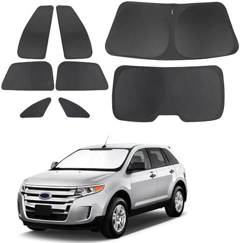 TINGLU Window Shades for Ford Edge 2007-2014 Accessories Car Side Full Windows by TINGLU