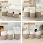 Laundry Basket Hamper Tall Rope Storage Woven - Image 4