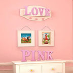 AOCEAN 6 Inch Pink Wood Letters Unfinished Wooden Letters - Image 6