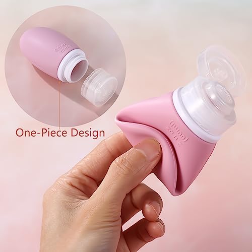 LIYUABU Leak Proof Silicone Travel Bottles, 4 Pack 2oz Liquid Squeezable - Image 2