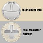 PandaEar 3 Pack Stainless Steel Baby Suction Plates - Image 4