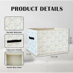 Coquette Blue Bow Floral Storage Basket Bins - Image 4
