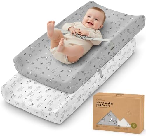 2-Pack Baby Changing Pad Cover for Girl by KeaBabies