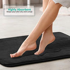 Clara Clark 2 Piece Bathroom Rugs Bath Mat Set, Velvet Memory Foam Bath Mats - Image 2