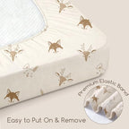 Pack and Play Mattress Sheets Fitted, 3 Pack Mini Crib Sheets - Image 5