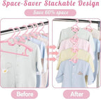 Kid Clothes Hangers 20 Pack, Plastic Baby Hangers Space Saving - Image 3