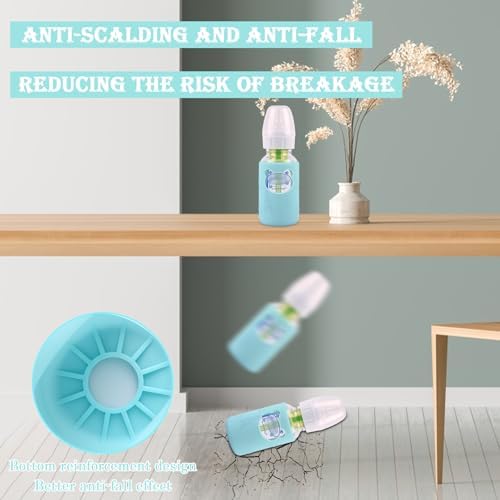4 Pack Silicone Sleeve for Dr Brown's Natural Narrow Glass Baby Bottle 4 oz - Image 4