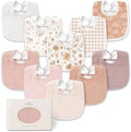 Konssy 8-Pack Muslin Baby Bibs, Adjustable Fit by Konssy