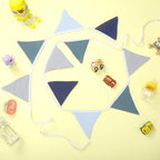 Oudain 2 Pcs Pennant Banner Flags Nursery Garland Triangle, Bright Color - Image 3