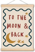 DNEULYR Moon and Stars Nursery Wall Art Poster, Kids Playroom Wall Decor by Unknown