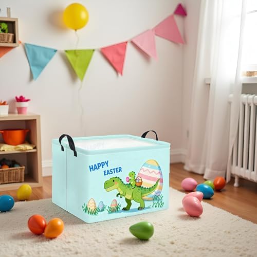 Rectangular Easter Basket for Home Kitchen Baby Girls Basket Cute Storage Bin - Image 5