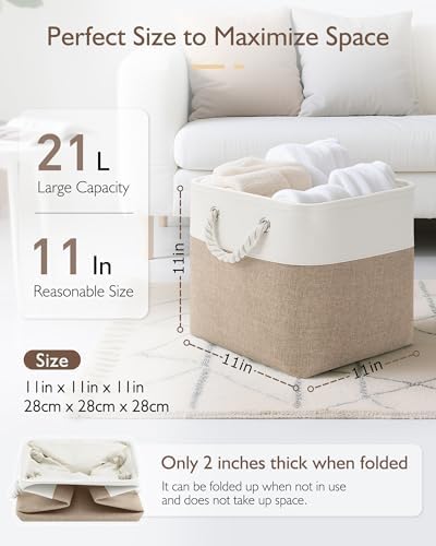 Patvingot 11-Inch Fabric Cube Storage Bins - Image 2