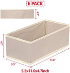 DIOMMELL 6 Pack Foldable Cloth Storage Box Closet Dresser Drawer Organizer - Image 2