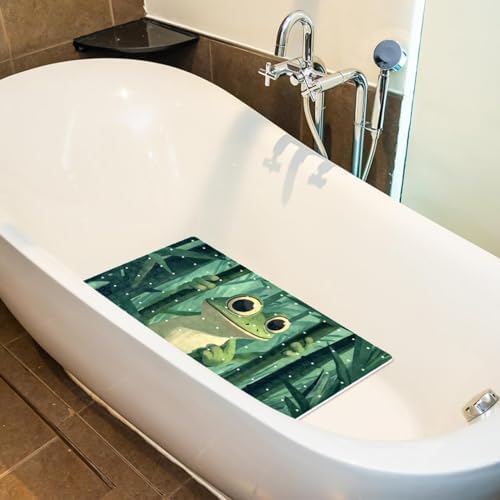 Shower Mat Non Slip, Bamboo Forest Frog Anti Slip Bath Mat - Image 5