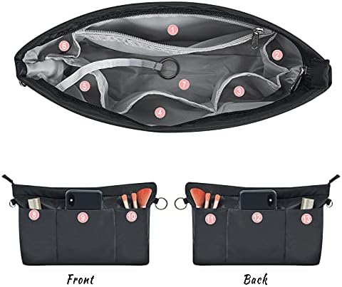 Vercord Premium Nylon Purse Organizer Tote Handbag Insert Organizers Bag in Bag - Image 4
