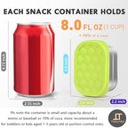 Tanjiae 4Pack 8oz Small Stainless Steel Snack Containers - Image 2