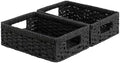 StorageWorks Wicker Baskets for Organizing, Paper Rope Black Baskets by StorageWorks