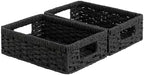 StorageWorks Wicker Baskets for Organizing, Paper Rope Black Baskets by StorageWorks