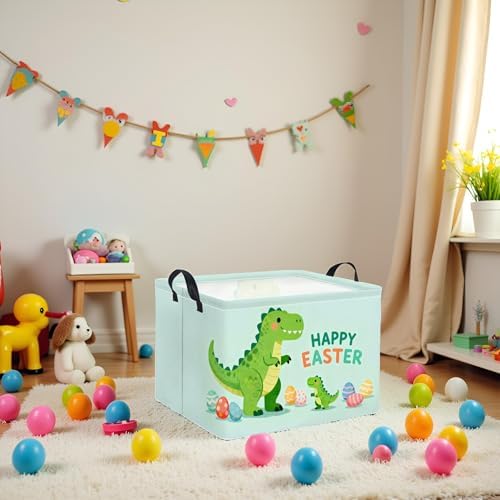 Rectangular Easter Basket Baby Girl Basket Fabric Storage Bin Organizer Box - Image 4