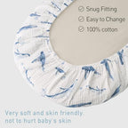 Muslin Bassinet Sheets 2 Pack, Universal Cotton Fitted Baby Mattress Sheet - Image 5