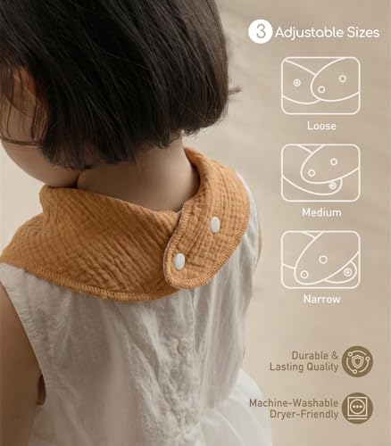 8 Pack Muslin Baby Bandana Bibs - Image 4