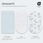 Gllquen Baby Muslin Bassinet Sheets 3pk, Soft Cotton Baby Sheet 33x17 - Image 4