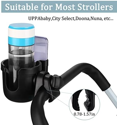 Suranew Universal Stroller Cup Holder, Adjustable Drink Holder - Image 2