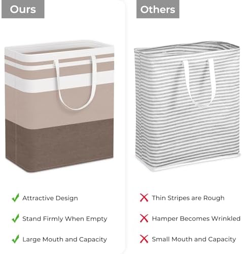 HomeHacks 2 Pack Large Laundry Baskets, Laundry Hampers Bags - Image 3