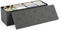 DUMOS 43 Inch Folding Storage Ottoman Bench, Large Ottoman by DumosLifestyle
