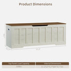 VANKILEY 51.2" Storage Chest Extra Large, Wooden Storage Bench - Image 3