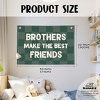 Brothers Make The Best Friends Banner, Boys Room Decor, Toddler Boy Linen - Image 2
