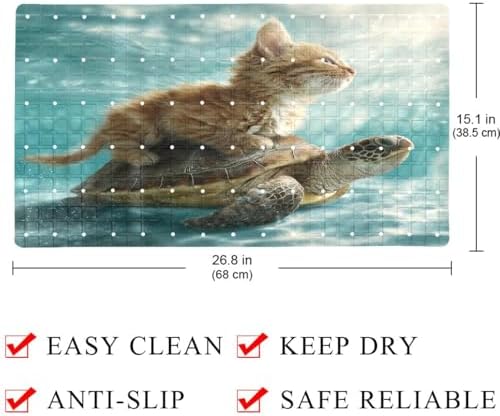 Non Slip Shower Mat Bathtub Mat 15.1x26.8 Inch, Quick Dry Bath Mat - Image 4