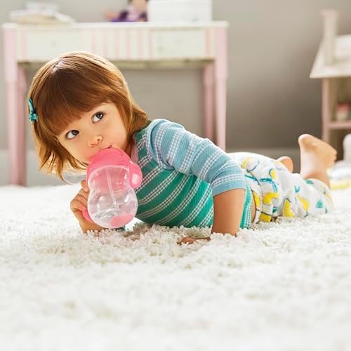 Munchkin Any Angle Sippy Cups for Toddlers, Spill Proof Weighted Straw Cup - Image 2