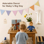 Playroom Wall Decor Pennant Banner Flags 5.5Ft Bunting - Image 6